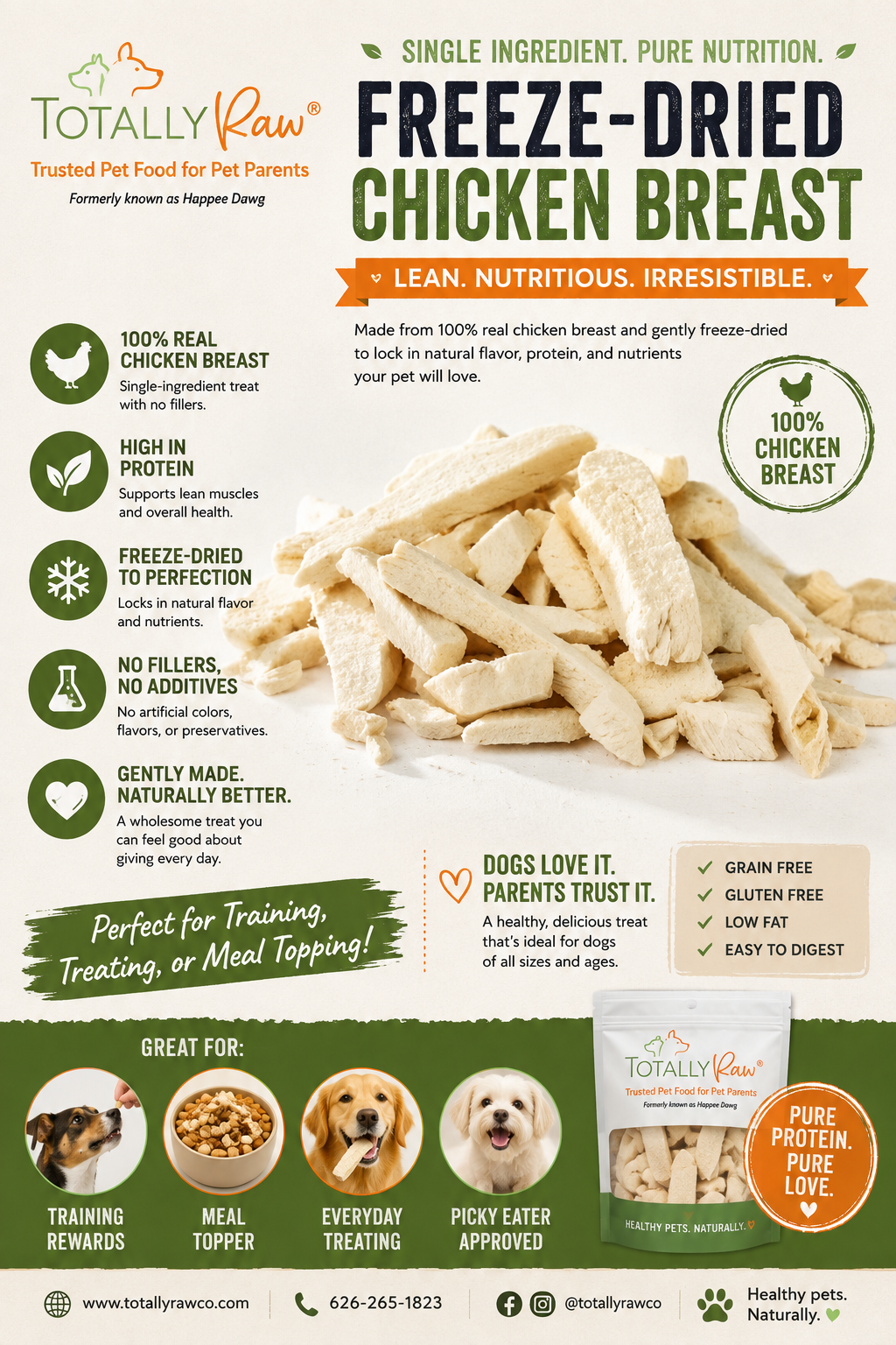 Private Label  Sliced Chicken Breast Freeze Dried