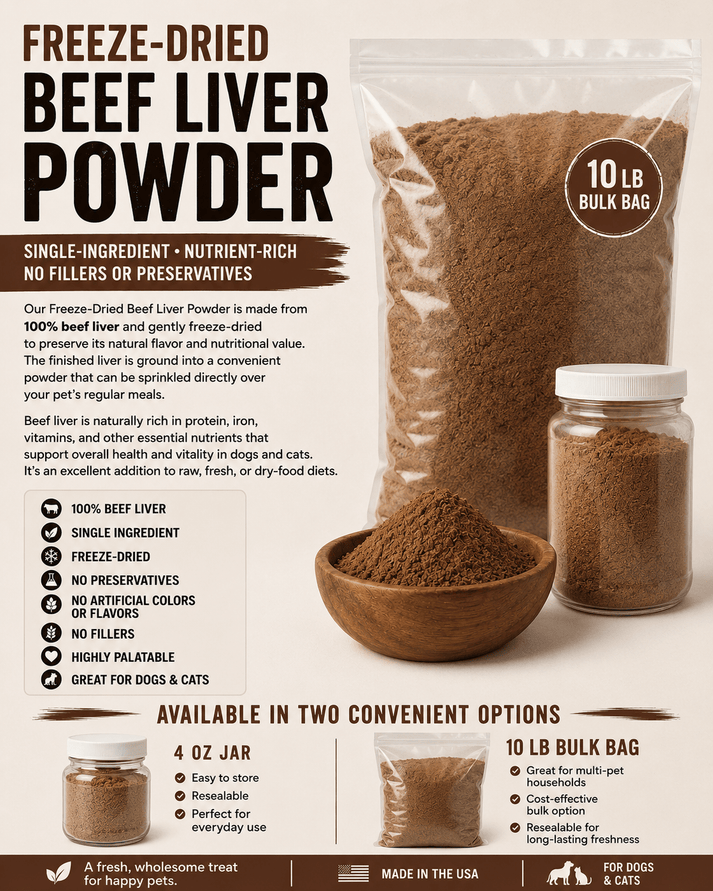 Private Label Beef Liver Powder Freeze Dried - Totally Raw