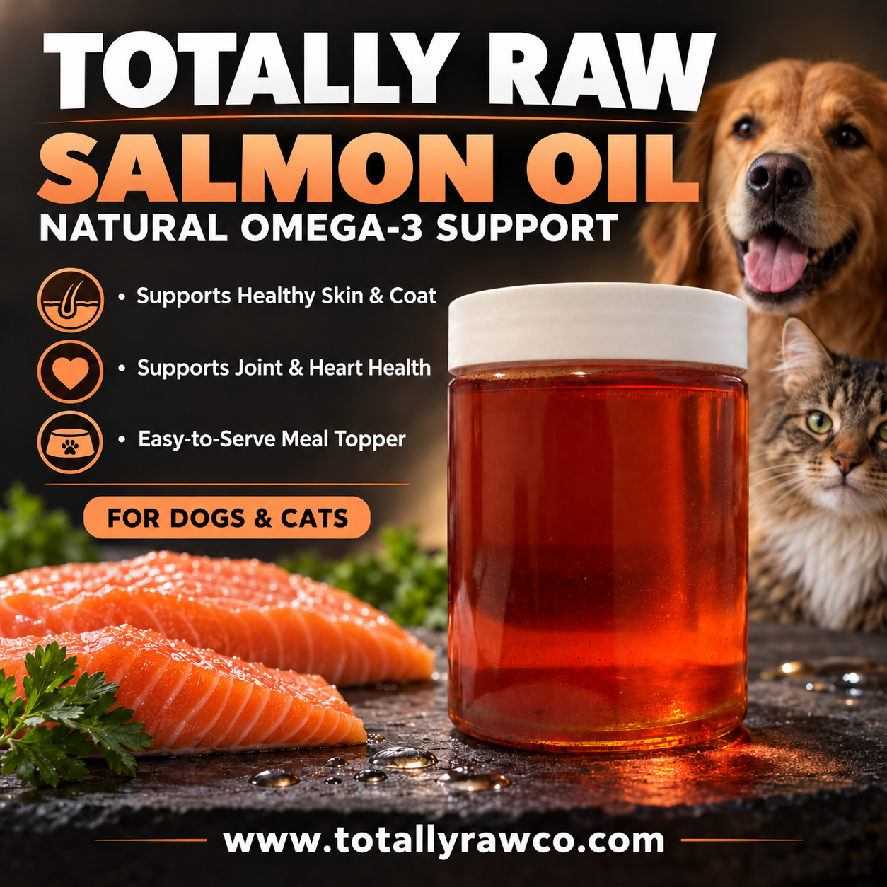 Salmon Oil Topper